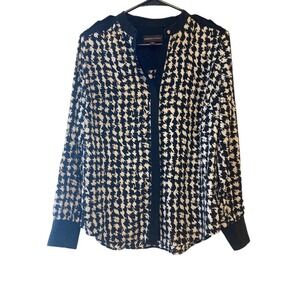 Vintage Dana Buchman Houndstooth Blouse- Size Medium